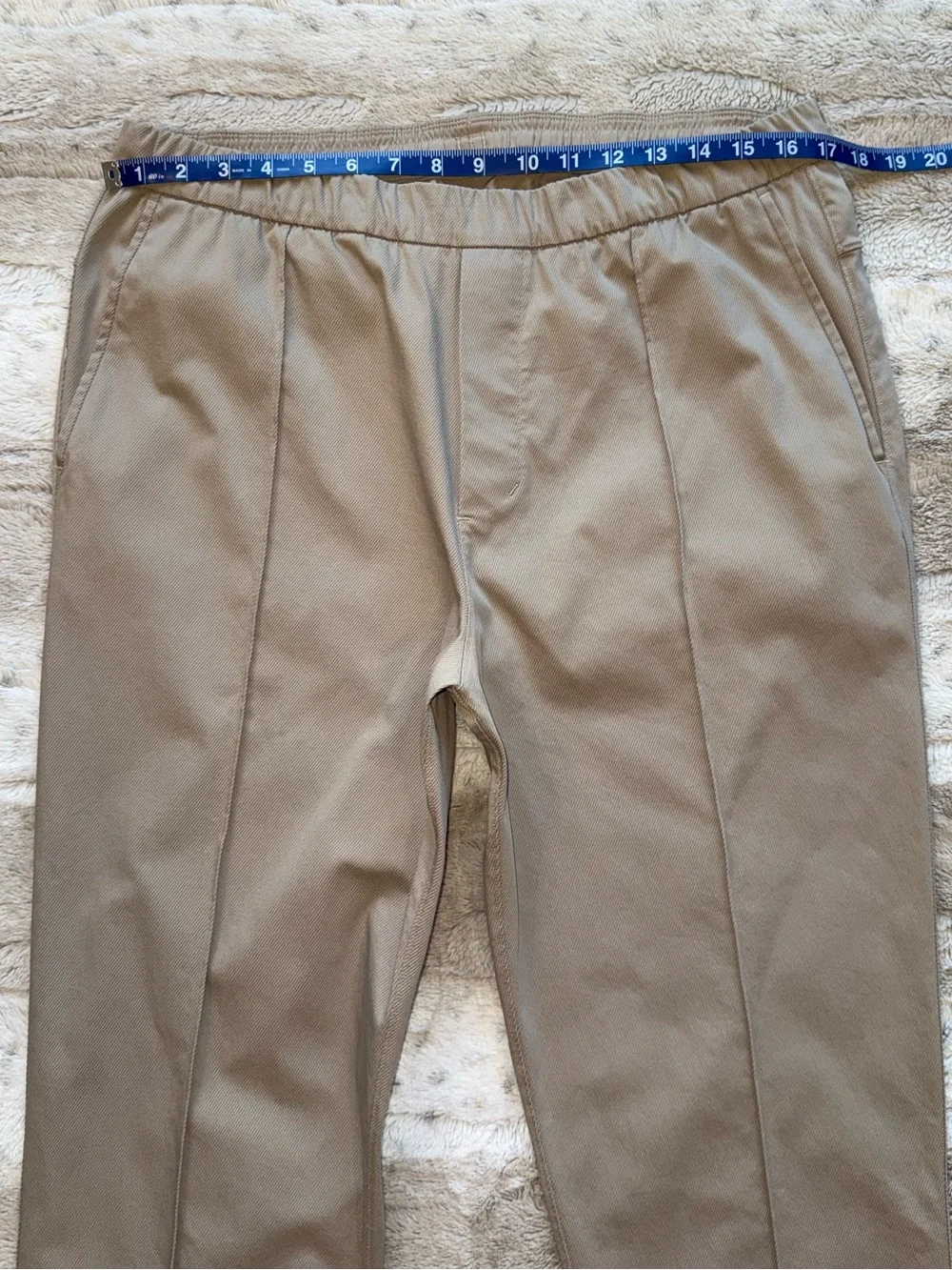 lululemon Cotton Twill Pintuck Pull-On Pant Regular in Sheer Oak Size L